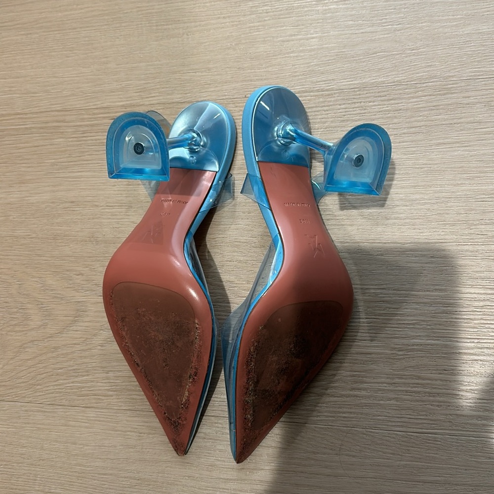 Amina Muaddi PVC blue sandal - Picture 3 of 4